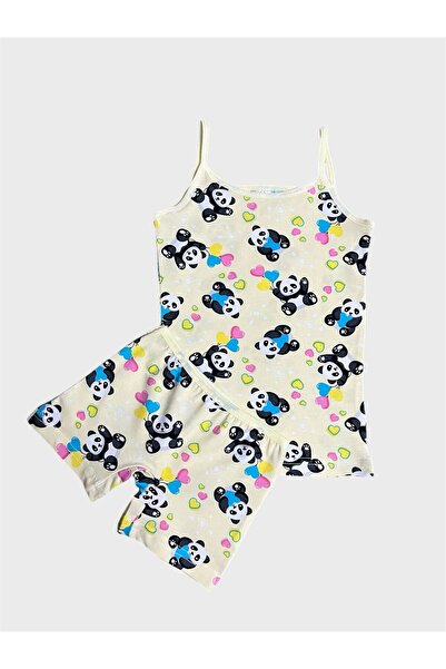 elmas kids Дівчачий комплект боксерських шортів із 100% бавовни з жовтим серц...