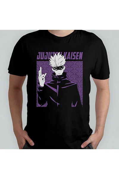 Pixxa Μπλουζάκι Unisex Jujutsu Kaisen Satoru Gojo 100% βαμβακερό με λαιμόκοψη μοντέλο 18