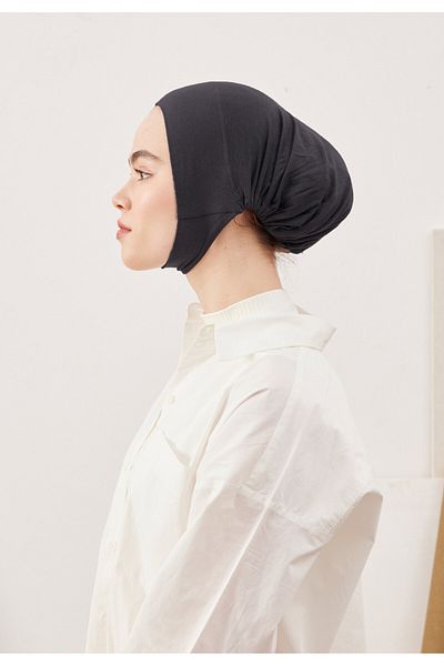 Fresh Anthracite Large Volume Practical Bonnet
