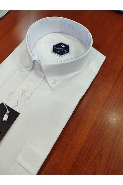 ADVANTE Güncüoglu 100% Cotton Short Sleeve Pocket Terry Cotton Classic Men's Shirt