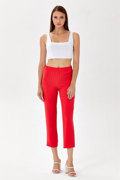 İKİLER Wide Leg and Elastic Waist Trousers 024-3503