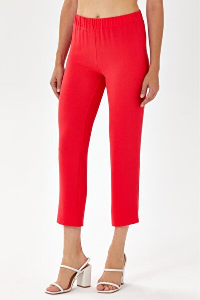 İKİLER Beli Lastikli Geniş Paça Pantolon 024-3503