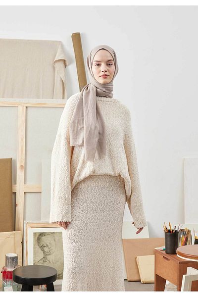 Fresh Bamboo Shawl Sand Beige