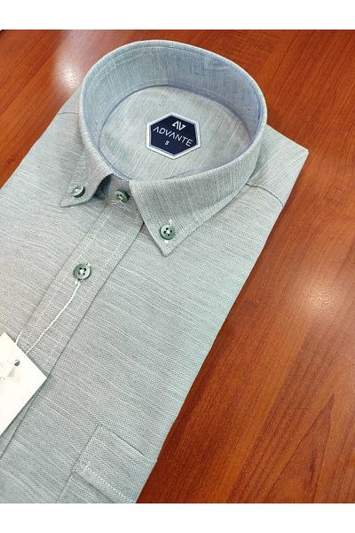 ADVANTE Güncüoglu 100% Cotton Short Sleeve Pocket Terry Cotton Classic Men's Shirt