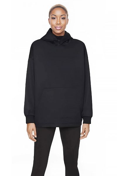 HNX Black Oversize Hooded Sweatshirt