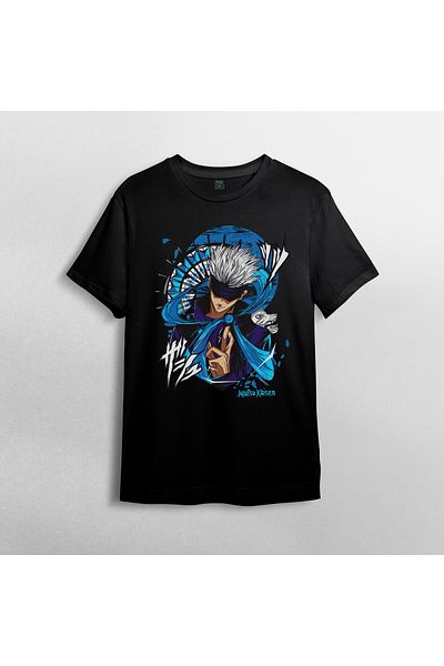 Pixxa Μπλουζάκι Unisex Jujutsu Kaisen Satoru Gojo από βαμβακερό γιακά μοντέλο 7