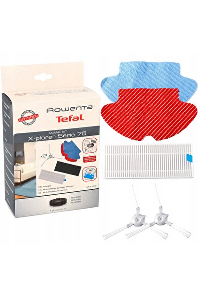 TEFAL طقم صيانة المكنسة الكهربائية الروبوتية X-Plorer Serie 75 ومجموعة فلتر الفرشاة الجانبية
