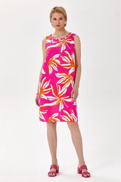 İKİLER Yakası Fırfırlı Cut-Out Detaylı Elbise 024-4049