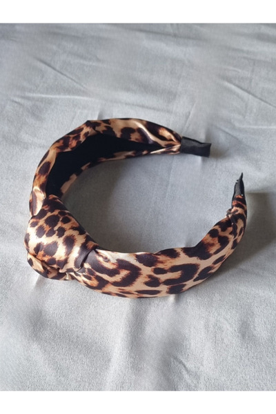 Brassito ليوبارد نمط عقدة نموذج التاج الأسود تصميم أنيق لامع