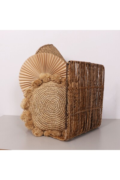 Mylamp BABİL DOĞAL MUZ LİFİ ODUNLUK & SEHPA & SAKLAMA DÜZENLEME 48x40 cm