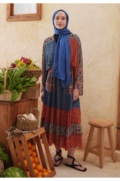 Fresh WAVE JACQUARD SHAL DARK BLUE