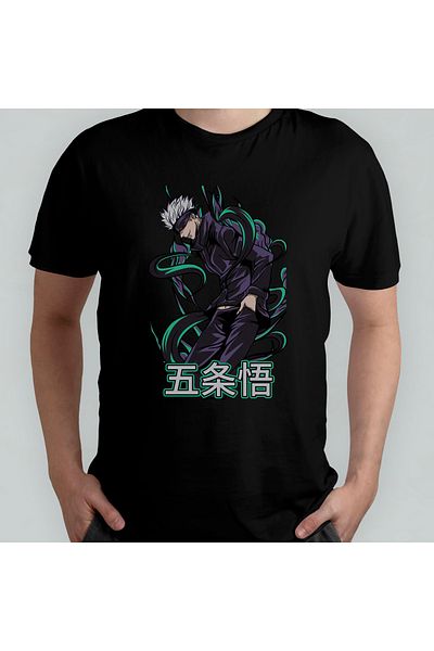 Pixxa Μπλουζάκι Unisex Jujutsu Kaisen Satoru Gojo Crew Neck Μοντέλο 10 100% βαμβάκι