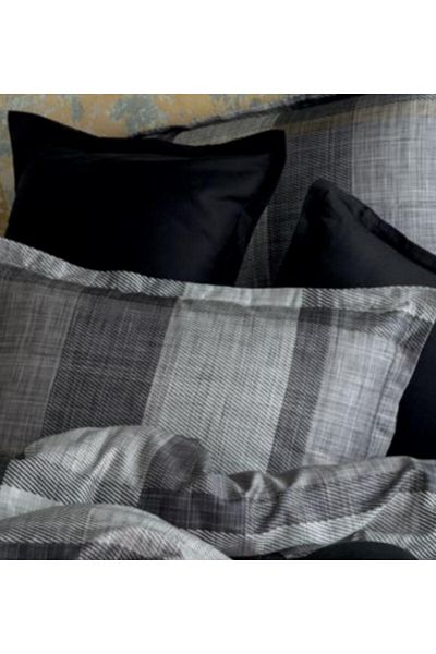 İssimo Home SET DE CUVEȚE DUBLU PERSONALITATE DUNLOE BLACK CU IMPRIMARE DIGITALĂ BUMBAC SATINAT