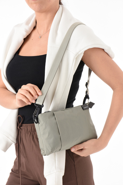 Sanmorris Women's 4 Compartment Parachute Fabric Adjustable Crossbody Bag