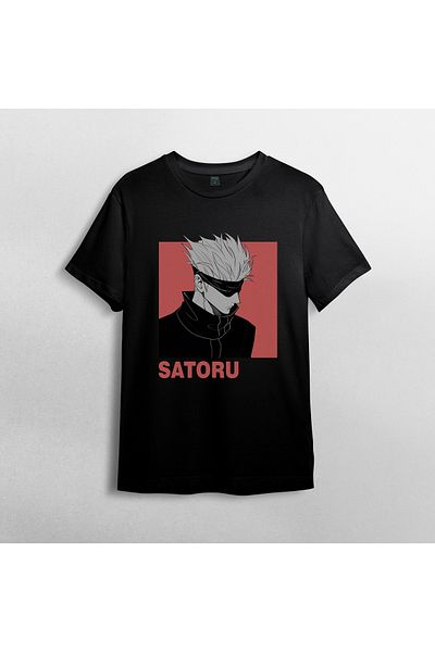 Pixxa Jujutsu Kaisen Satoru Gojo Unisex 100% βαμβακερό μπλουζάκι με λαιμόκοψη μοντέλο 20