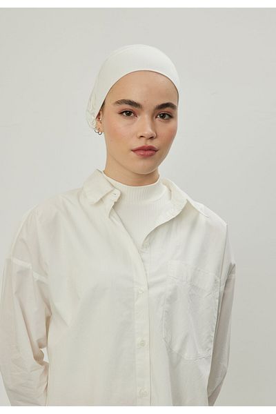 Fresh Large Volume Tie Bonnet - Ecru