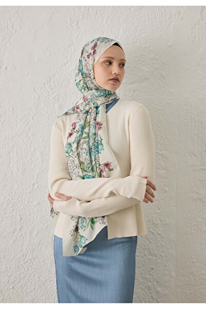 Fresh شال منقوش بلون النعناع