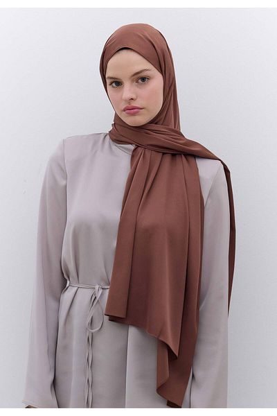 Fresh Silky Elegance Shawl - Brown Color