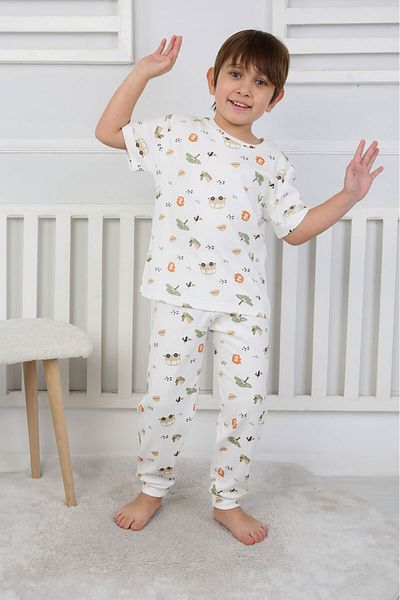 Beniizle Set de pijamale de vară pentru băieți cu imprimeu