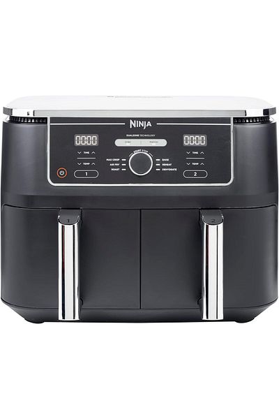 NINJA Foodi MAX Dual Zone Air Fryer [AF400UK] 9.5L, 2 Drawers, 6 Functions, Grey