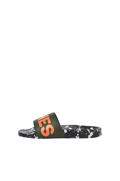 Jack & Jones Ανδρικές πράσινες παντόφλες Jack Jones Jfwhyde Splatter Slider 12270975 -21