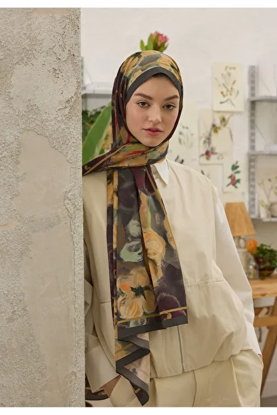 Fresh Yellow Roslyn Patterned Holiday Shawl