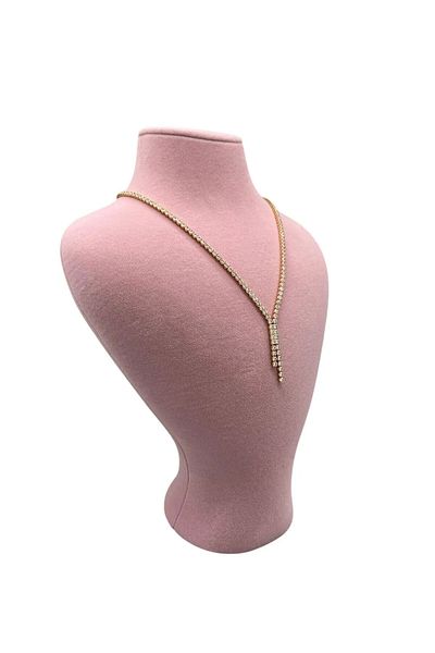 MeGass Dekor Domestic Production Zeus Model Suede Fabric Pink Color 29/ 22 cm Suit Necklace Display Manikin