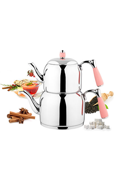 Özkent Armine Çaydanlık Mini Boy K 376 Pembe Süzgeçli