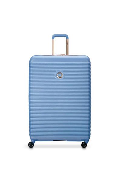 Delsey Freestyle 82cm Hardcase Expandable 4 Double Wheel Expandable Check-in Luggage Trolley Sky Blue