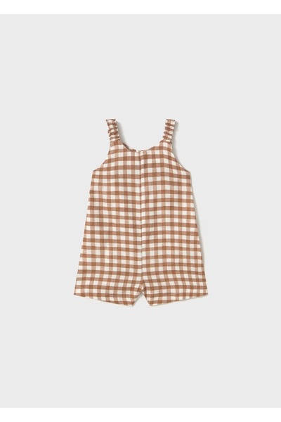 MAYORAL Girl's Plaid Jumpsuit