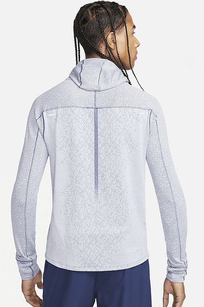 Nike Мъжки суитшърт за бягане Therma Fit Adv Run Division Pnncle Mid с качулка и светлоотразителна материя, син