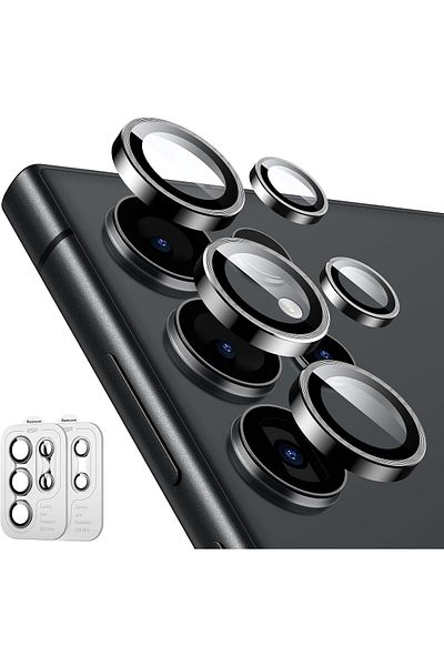AWH 2Pack Camera Lens Protector for Samsung Galaxy S25 Ultra, Scratch-Resistant, 2 Sets (Black)