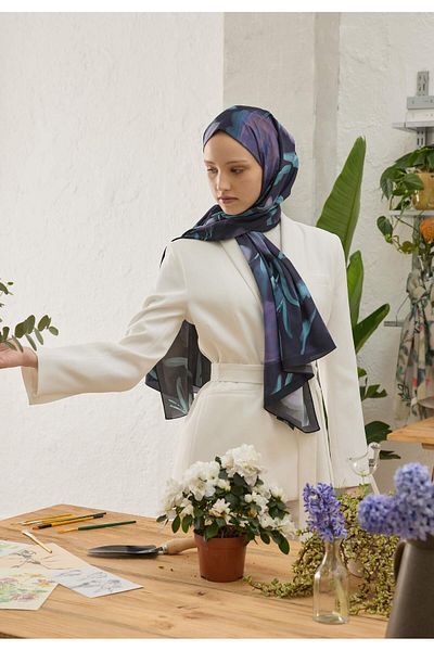 Fresh Darcy Pattern Shal Night Blue