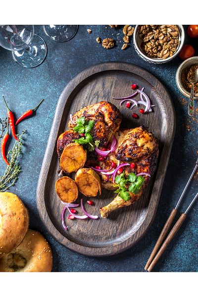 Esci Design Wooden Steak Presentation Board - Oval Plate - Meat and Fish Presentation Board