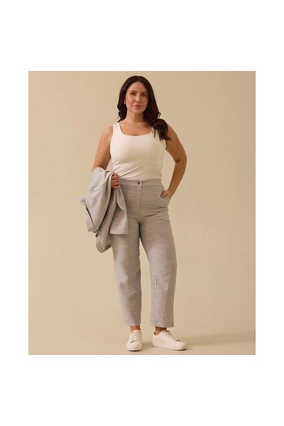 SEÇİL New Seçil Women Large Size Plus Size Pockets Ankle Length Trousers 10002511014010