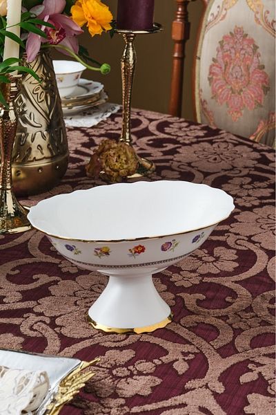 Karaca Royal Bone Diana Footed Gondola Gold 25.5 cm