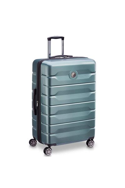 Delsey Air Armour 80cm Hardcase Expandable 4 Double Wheel Check-in Luggage Trolley Green