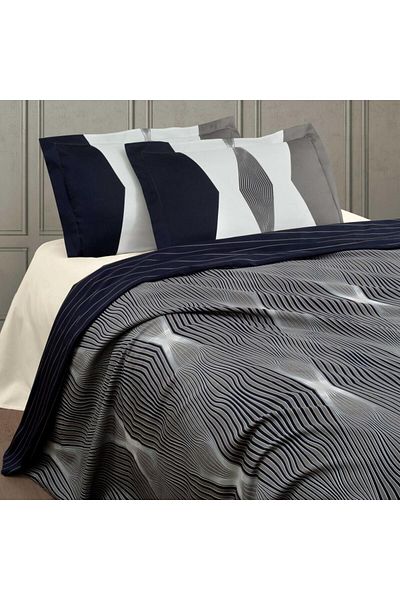 Luoca Patisca PRINTED SATIN DOUBLE PERSONAL Duvet Cover Set BISTRO