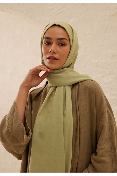 Fresh Thin Cotton Voile Shawl - Linden