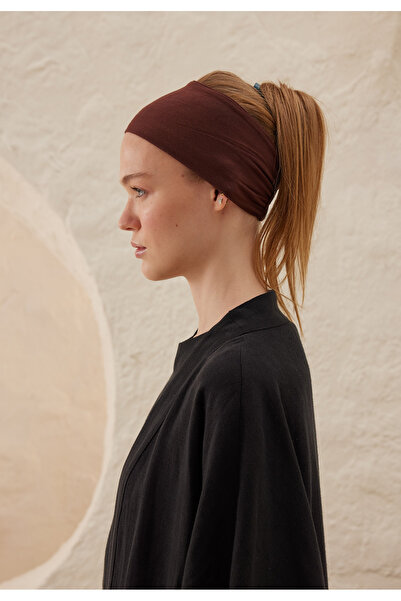 Freshscarfs Καφέ μπαντάνα σιλικόνης με ολισθηρή επιφάνεια