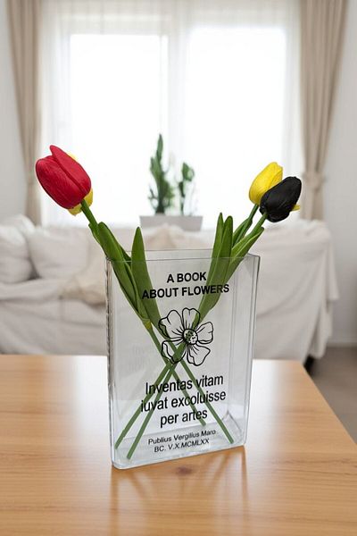safestore Book Vase MIKA Transparent Book Vase Decorative Vase Pinterest Vase Book Look Vase