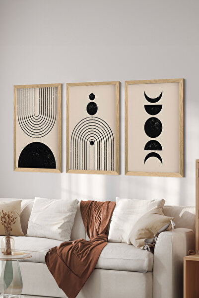 Artavessa 3 قطع من 3 إطارات خشبية بإطار خشبي بإطارات MDF للملصقات - طقم 17