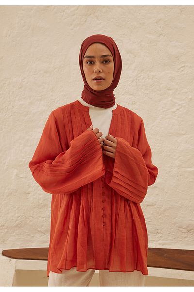 Fresh Burgundy Viscose Shawl - Rami