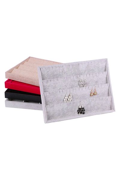 Aydın Decor Local Suede Gray Earring Table Stand (Aydindecor)