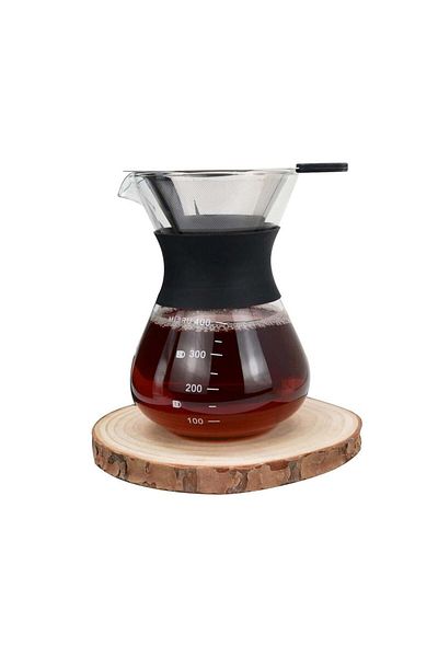 MIBRU V60 Pour Over Chemex Coffee Set 11p Includes Filter Steel & Grinder Dripper, Filter, Drip Pot 1200ml