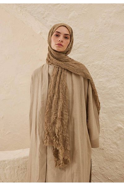 Fresh Voile Crash Linen Shawl