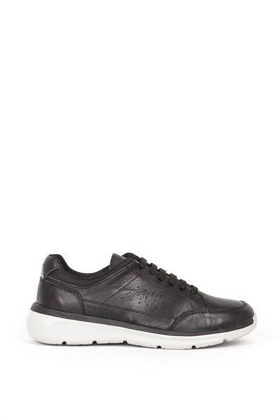 Dericlub Dericlub Men's Lace-Up Comfort Casual Shoes Real Leather Fr 242010 Black