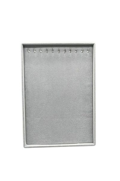 MeGass Dekor Domestic Production Suede Fabric Grey Color 34/24 cm Standing Necklace Display Stand
