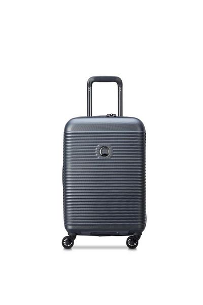 Delsey Freestyle 55cm Hardcase Expandable 4 Double Wheel Cabin Luggage Trolley Graphite