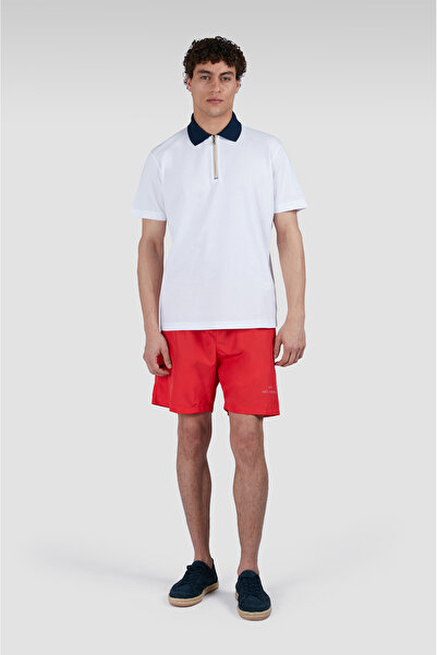 PAUL&SHARK Ανδρικό μπλουζάκι με μισό φερμουάρ και ζώνη 25411326-010